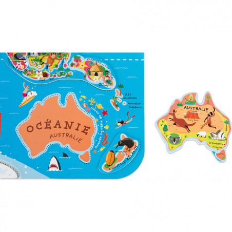 Puzzle Carte du Monde Magnétique