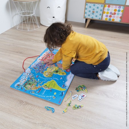 Puzzle Carte du Monde Magnétique