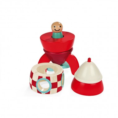 Fusée en bois magnétique