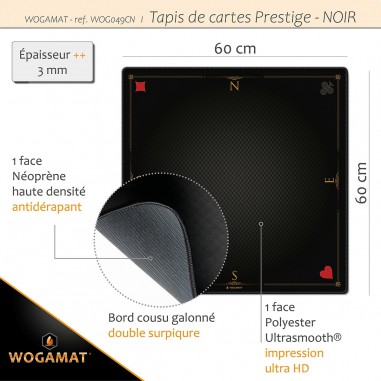 Tapis Prestige Divers Coloris - 60x60cm - Accessoire de jeu - Wogamat