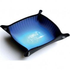 Piste de dés néoprène 21x21cm Bleu Saphir - Wogamat