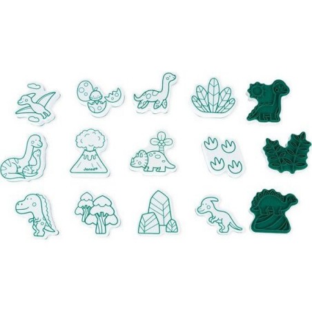 Coffret 15 tampons dinosaure Stampinoo
