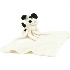 Doudou couverture chiot bashful noir et crème de - Jellycat