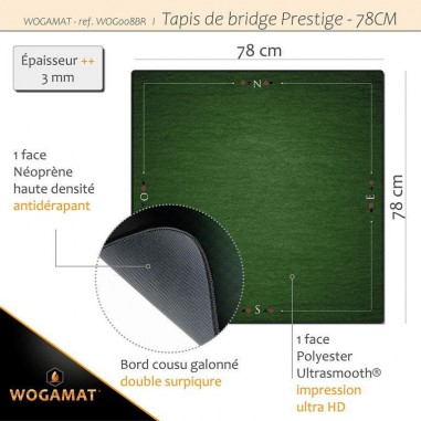 Tapis Bridge - 78x78cm - Un jeu - Wogamat