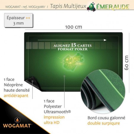 Tapis Multijeux Vert - Taille 2 - 60x100cm - Wogamat