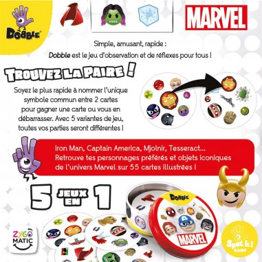 Dobble : Marvel Emoji - Eco Sleeve - Un jeu - Asmodee