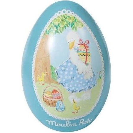 Oeuf de Paques en Metal Bleu Moulin Roty