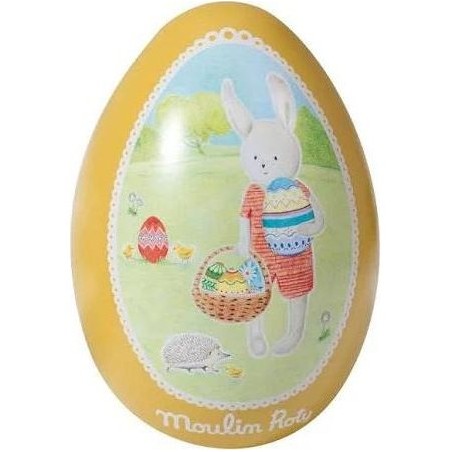 Oeuf de Paques en Metal Jaune Moulin Roty