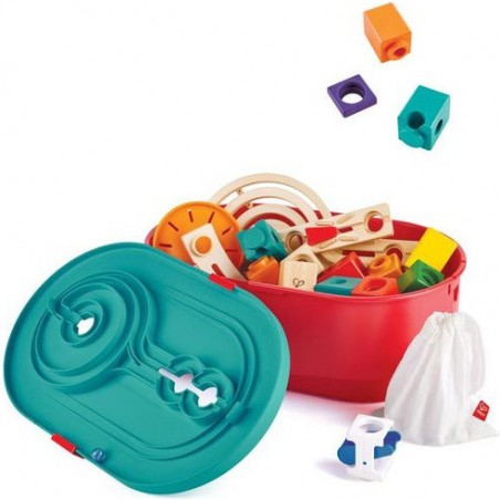 Coffret Quadrilla bucket - circuit de billes Hape - Hape Toys