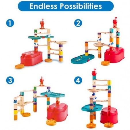 Coffret Quadrilla bucket - circuit de billes Hape - Hape Toys