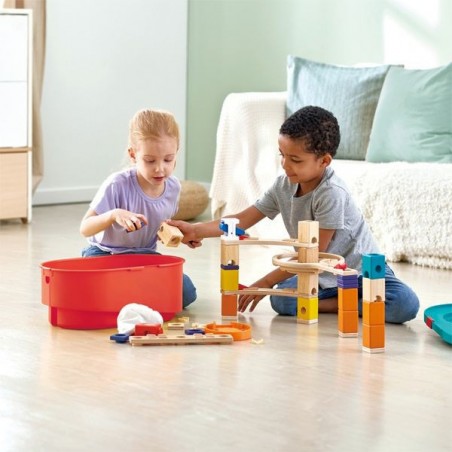 Coffret Quadrilla bucket - circuit de billes Hape - Hape Toys