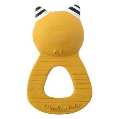Anneau de dentition caoutchouc Chat Lulu "Les Moustaches" - Moulin Roty