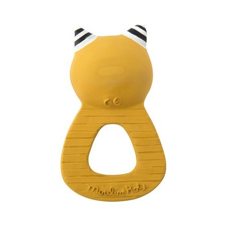 Anneau de dentition caoutchouc Chat Lulu "Les Moustaches" - Moulin Roty