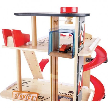 Garage looping - Hape - Jouet en bois enfant - Hape Toys