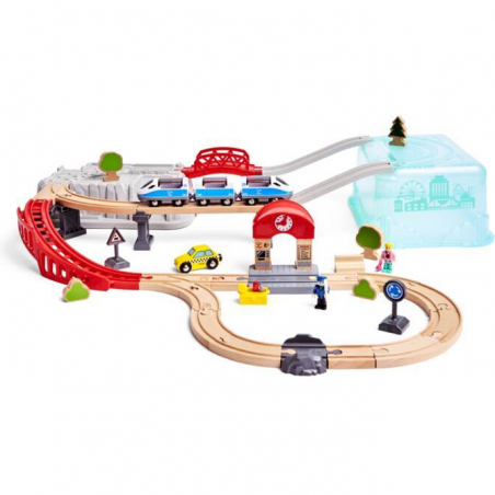 Coffret de train de la ville 2 en 1 - Un jeu Hape - Hape Toys