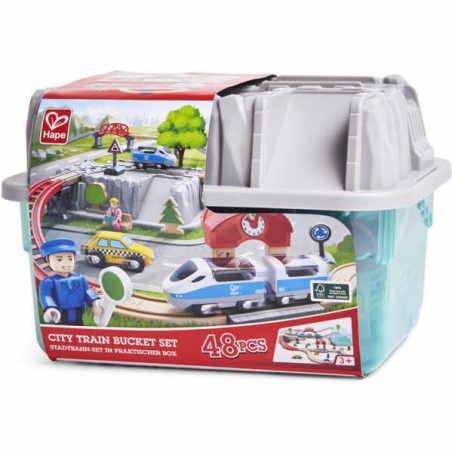 Coffret de train de la ville 2 en 1 - Un jeu Hape - Hape Toys