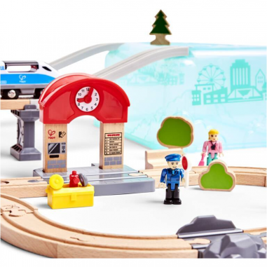 Coffret de train de la ville 2 en 1 - Un jeu Hape - Hape Toys