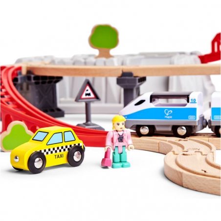 Coffret de train de la ville 2 en 1 - Un jeu Hape - Hape Toys