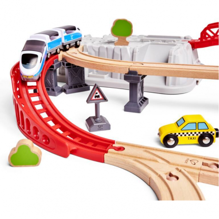 Coffret de train de la ville 2 en 1 - Un jeu Hape - Hape Toys