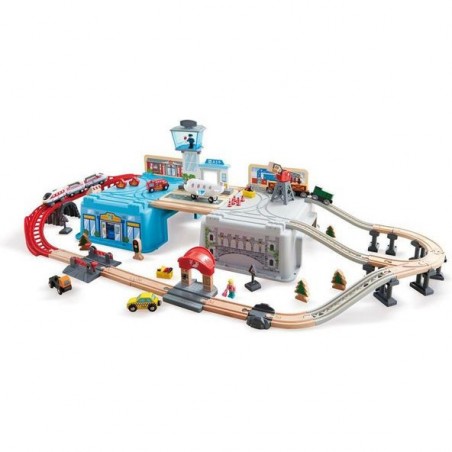Coffret de train en bois 2 en 1 Cityscape - Hape