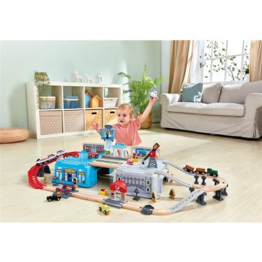 Coffret de train en bois 2 en 1 Cityscape - Hape