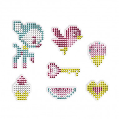 Pixel strass stickers - Les ateliers du calme - Loisirs créatifs - Janod