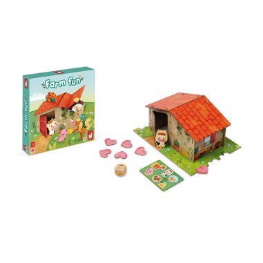 Jeu de société 2 ans - Jeu thème la ferme pour enfant et famille - Janod