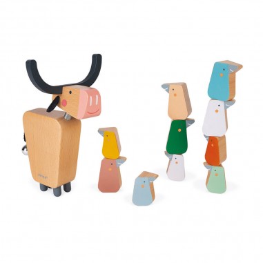 Jeu d'équilibre pour enfant en bois - Jouet d'adresse buffle - Janod