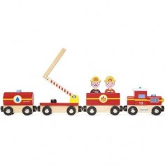 Train Pompiers en Bois - Story - Janod