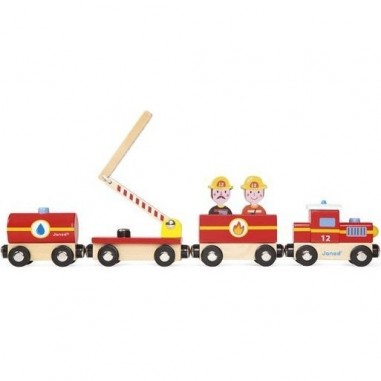 Train Pompiers en Bois - Story - Janod