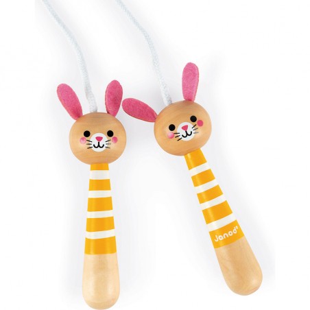 Corde à Sauter Lapin Happy Garden - bois - : Sports & Activités d'extérieur - Janod