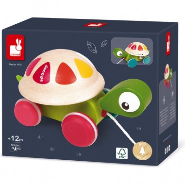Jouet à Trainer Tortue Zigolos - Jouets à tirer et pousser - Janod