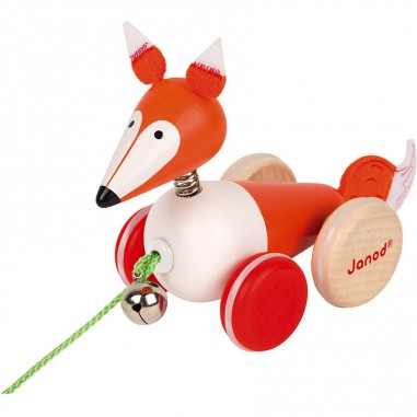 Renard à Promener Zigolos - bois - : Jouets à promener & à pousser - Janod