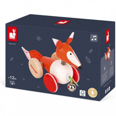Renard à Promener Zigolos - bois - : Jouets à promener & à pousser - Janod