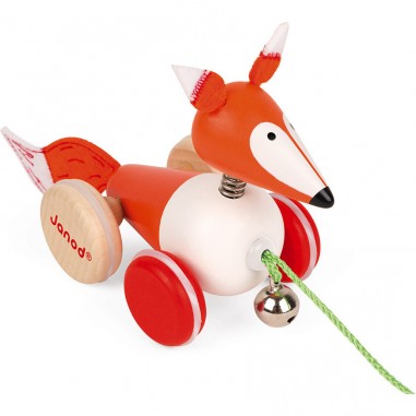 Renard à Promener Zigolos - bois - : Jouets à promener & à pousser - Janod