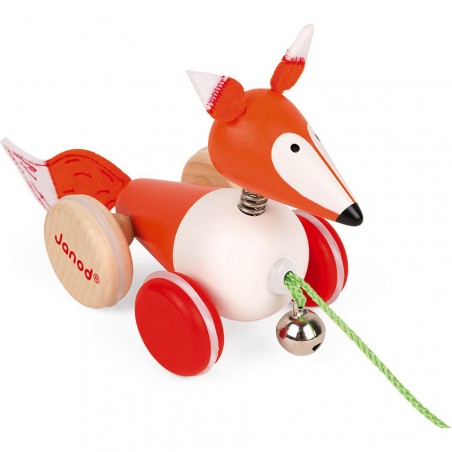 Renard à Promener Zigolos - bois - : Jouets à promener & à pousser - Janod