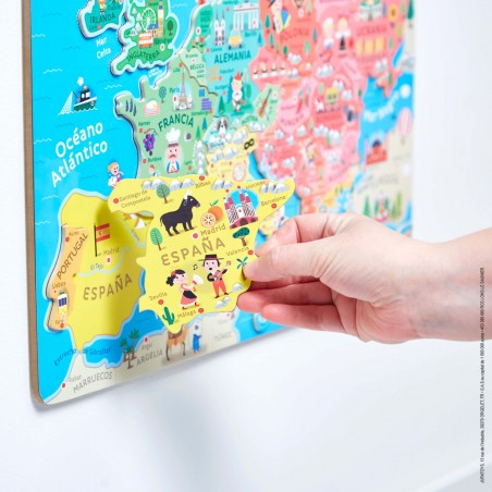 Puzzle magnétique - Carte magnétique Europe - Janod