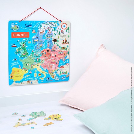 Puzzle magnétique - Carte magnétique Europe - Janod
