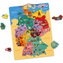 Puzzle Carte d'Allemagne Magnétique - bois - Janod