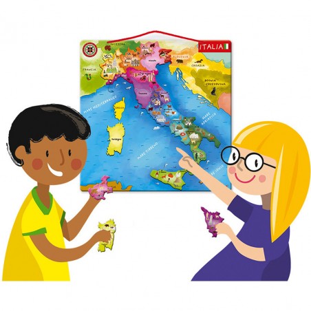 Puzzle Carte d'Italie Magnétique 20 pièces : Puzzles magnétiques - Janod