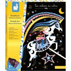 Coffret créatifs Scratch Art "Chevaux et Licornes" - Janod