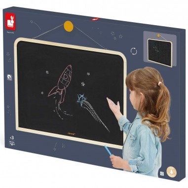 Tableau pour enfant en bois - Ardoise, tableau enfant mural double-face - Janod