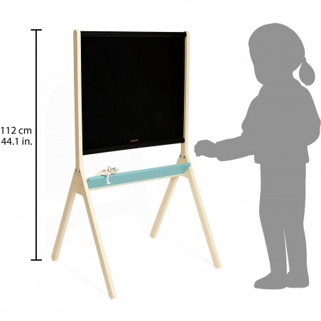 Tableau en bois enfant - Ardoise, magnétique, magnets, dès 3 ans - Janod