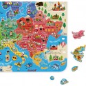 Puzzle Carte d'Europe Magnétique Italien - bois - Janod