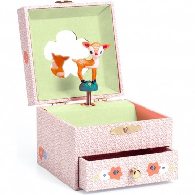 Boîte à musique et à bijoux : faon des bois - djeco - Little Big Room By Djeco