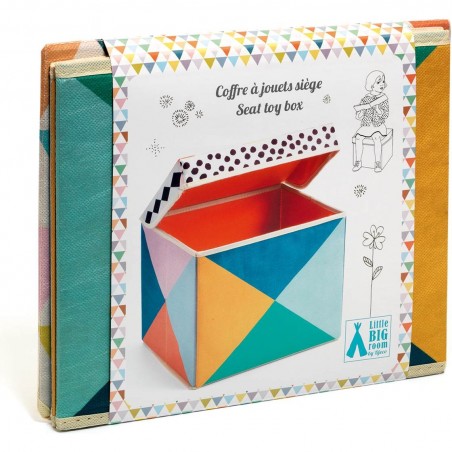 Coffre à jouets siège Géométrie - Little Big Room By Djeco
