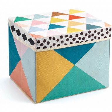 Coffre à jouets siège Géométrie - Little Big Room By Djeco