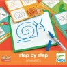 Coffret Apprendre à dessiner "Step by Step" Animal and Co - Djeco