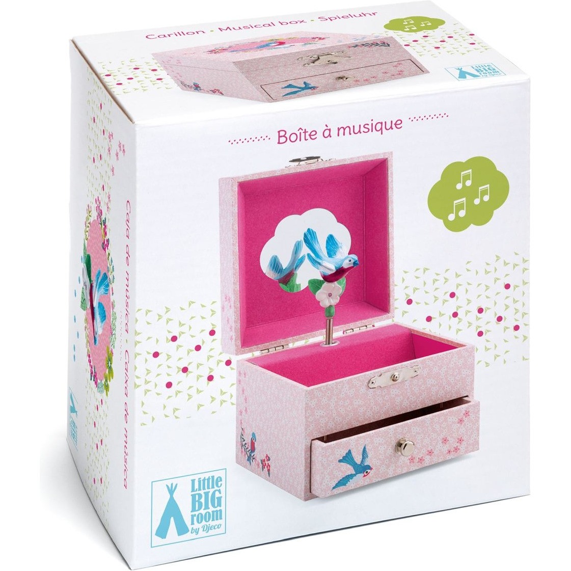 Little Big Room By Djeco Boîte à musique mélodie du pinson Djeco