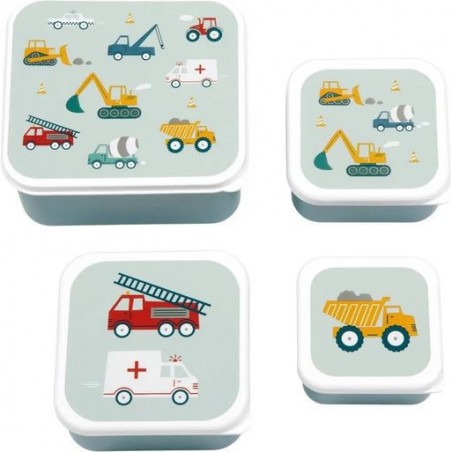 4 boites à goûter véhicules - A Little Lovely Company - Boîtes Alimentaires